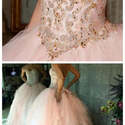 Cheap prom dresses Quinceanera Dresses Vestidos de 15 anos Aqua Stunning Ball Gowns Spaghetti Straps Beaded Sweetheart Sweet 16 Dress for party dress PD20197328