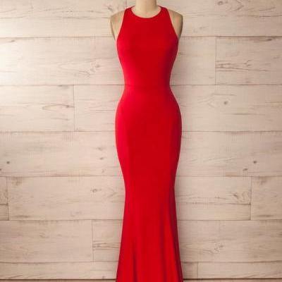 Red Prom Dresses,Prom Dress,Red Prom Gown,Prom Gowns,Elegant Evening Dress,Modest Evening Gowns,Simple Party Gowns PD20193485