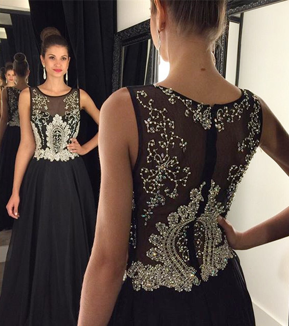 Black and gold prom dresses 2019 top