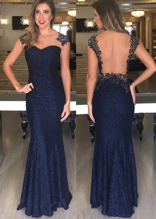 evening gown open back