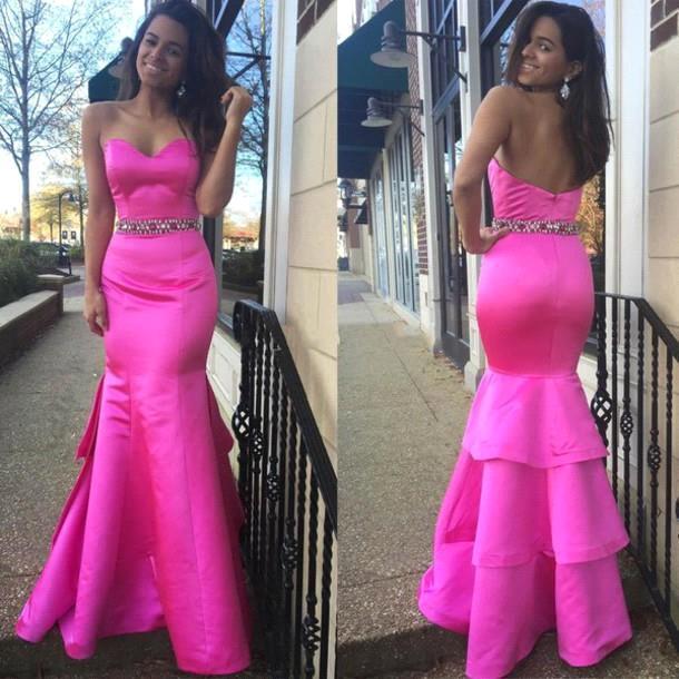 hot pink homecoming dresses 2019