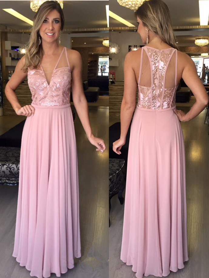 Baby Pink Prom Dresses 2019 Jewel Sweep Train Appliques Beads Long Arabic Formal Evening Party Gowns Vestidos Plus Size Junior Prom Dress Junior Prom Dresses Short From Dress1950s 98 53 Dhgate Com