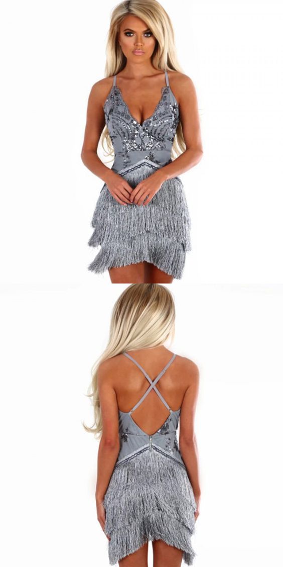 short dress with fringe