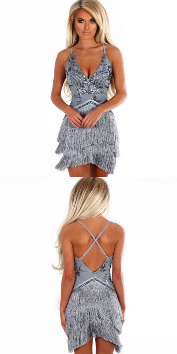 Fringe Short Prom Dresses