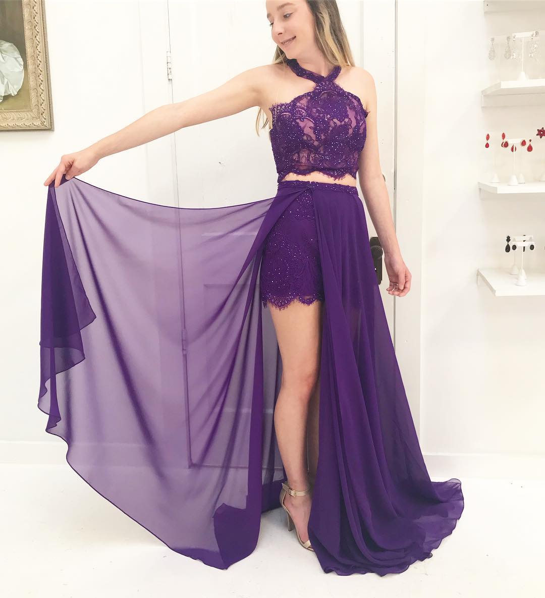 purple dresses for prom