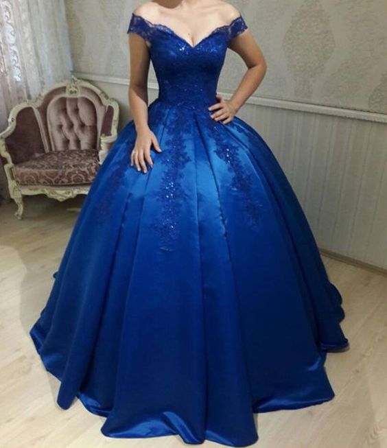 blue princess dress prom