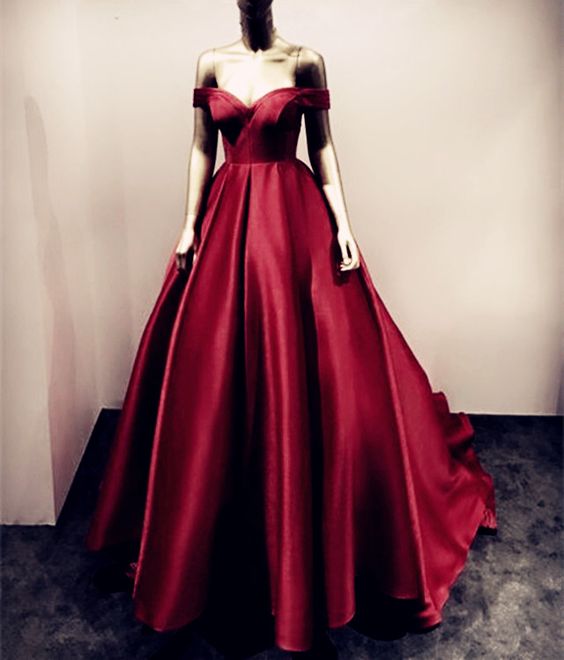 wine evening gown