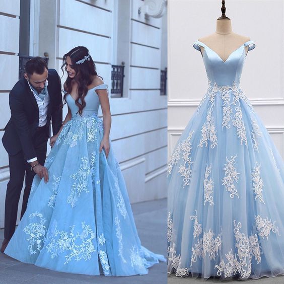 prom dresses 2019 light blue