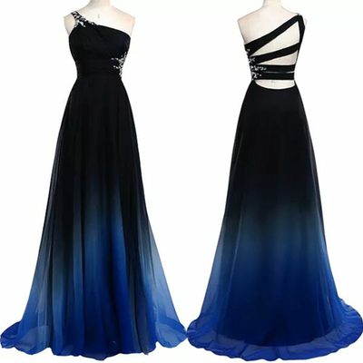 dark blue and silver prom dresses