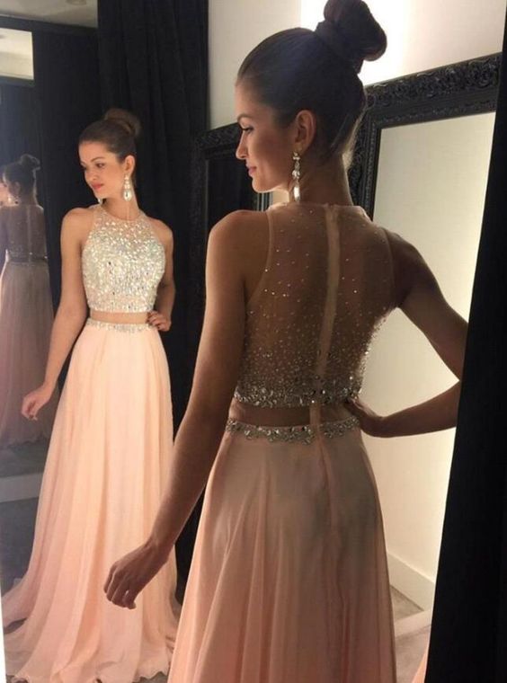 2 piece prom dress 2019 hotsell