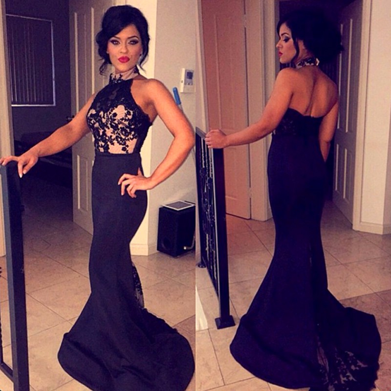 Black mermaid prom dresses 2019 on sale