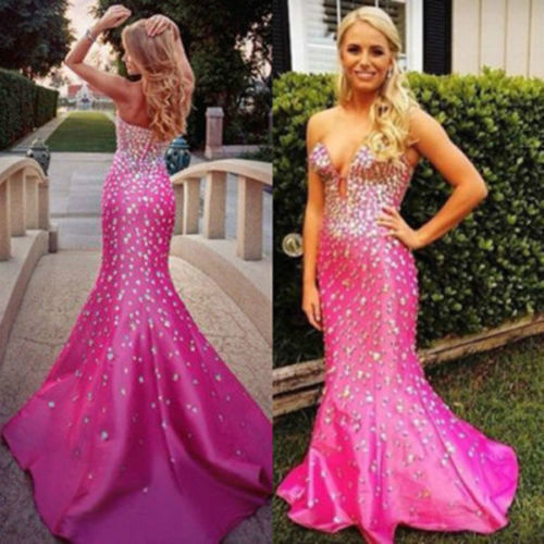 Hot pink shop prom dresses 2019