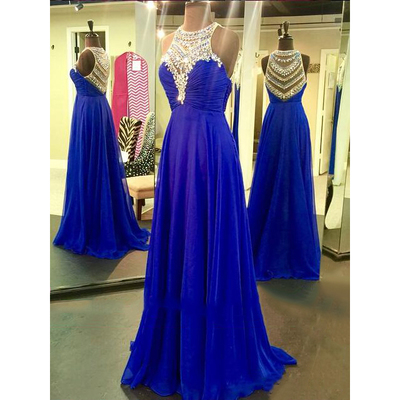 royal blue and silver prom dresses