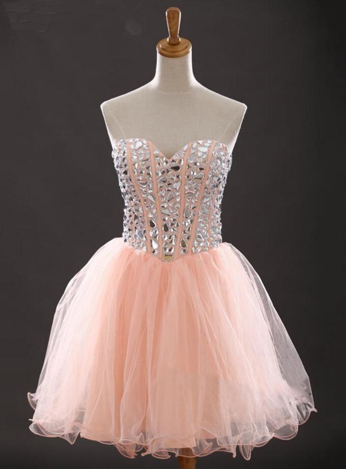 blush pink formal dress short