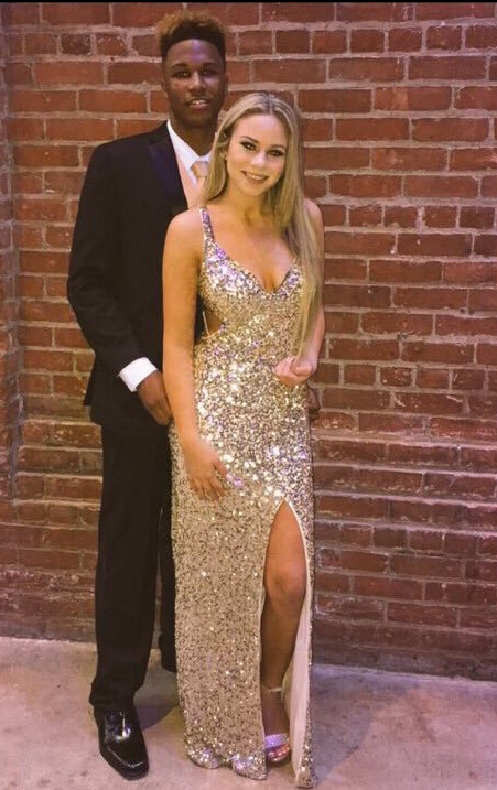 sequin prom dresses with slits