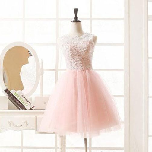 Pink Homecoming Dress Short Tulle Prom Dresses Homecoming Gowns