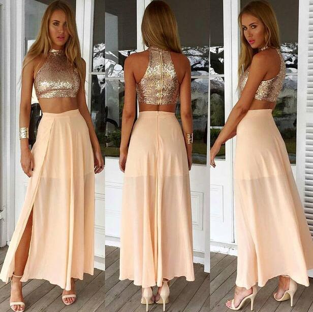 2 piece party dresses
