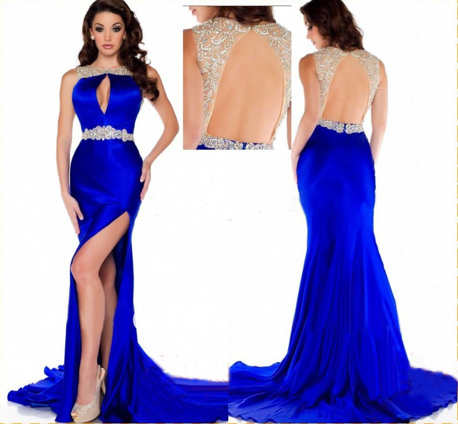 all blue dress