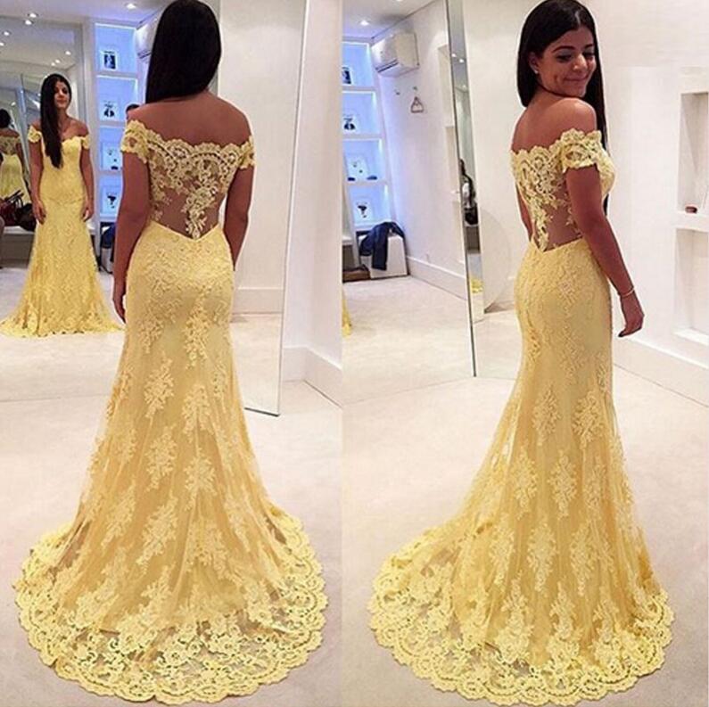 pale yellow evening gown