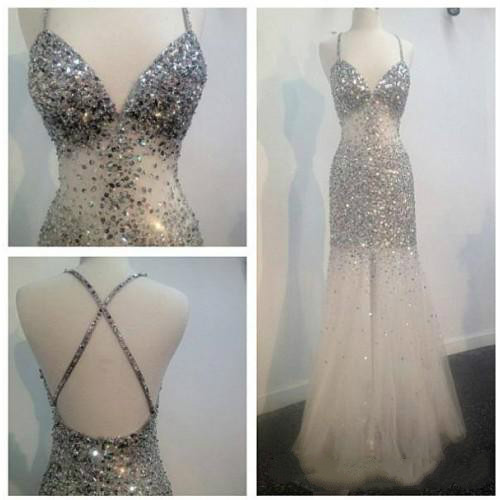 white sparkle party dress