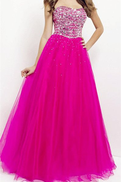 bright pink ball gown