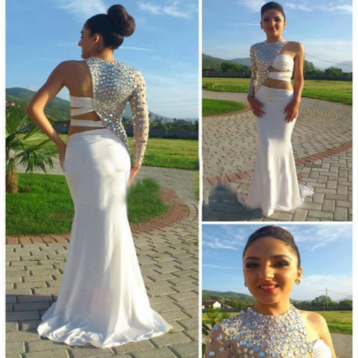 White prom gowns 2019 store