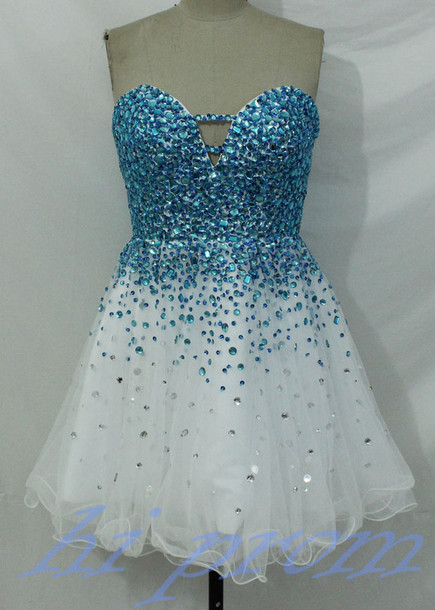 blue dress with sparkles