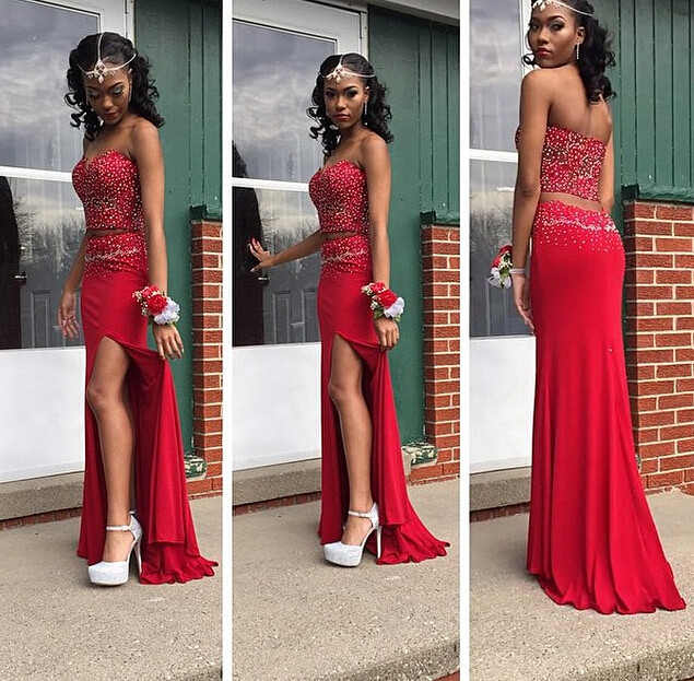 2 piece prom dresses 2019 online