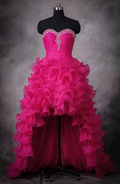hot pink wedding gowns