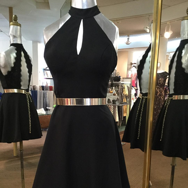 gold and black homecoming dress