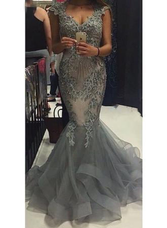 grey prom dresses mermaid