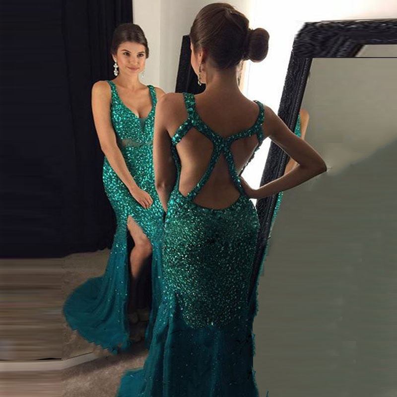 emerald green and gold outfit