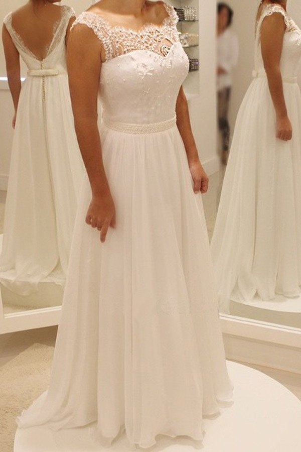 simple ivory wedding dress