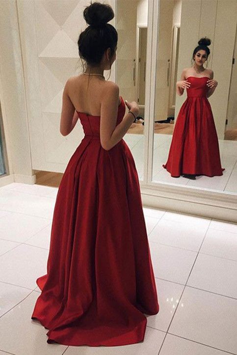red long gown for prom