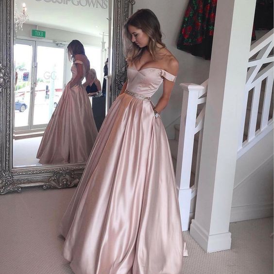 off the shoulder dress with pockets