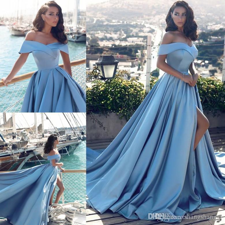 elegant baby blue dress