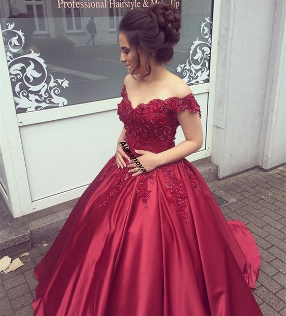 Burgundy Wedding Dress Engagement Dress Bridetobe Brautkleid Vestidos De Noiva Ball Gowns Prom Dress Pd20194303