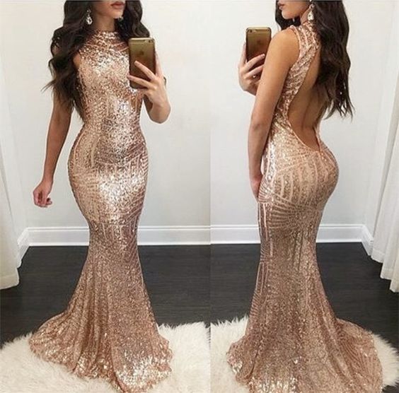 accessories for rose gold sequin dress