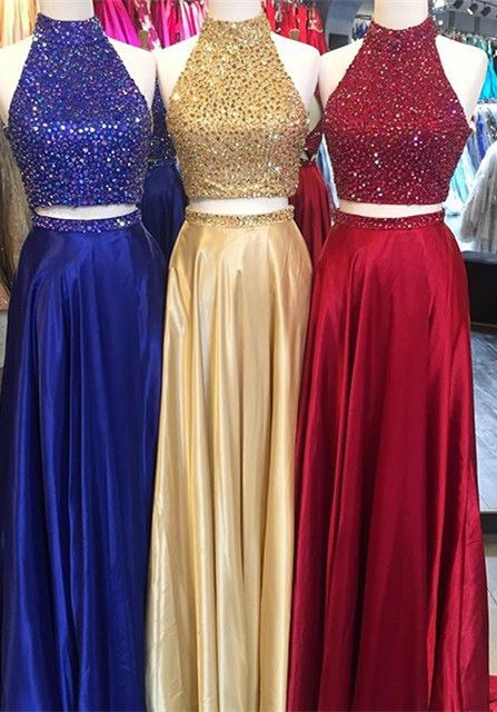 blue and yellow formal dress