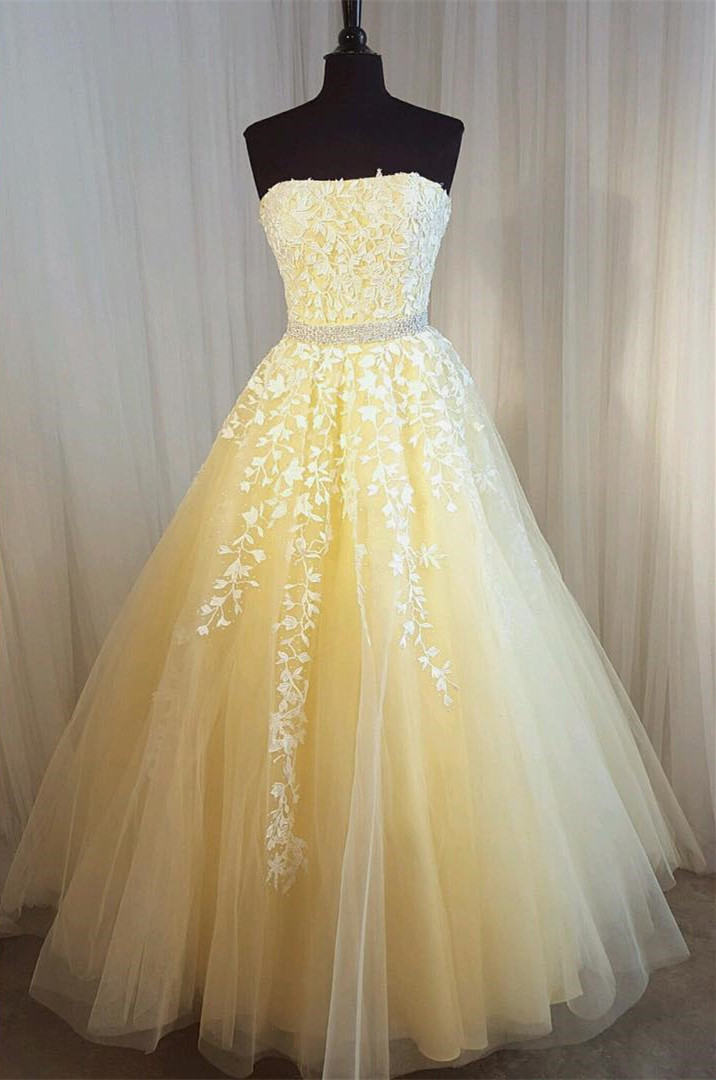 yellow prom dresses