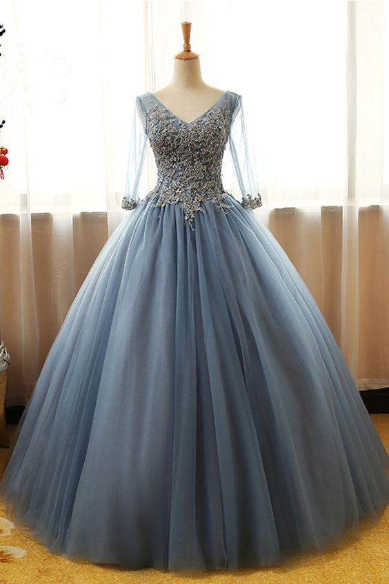 Elegant Prom Dress,long Prom Dresses,tulle Ball Gown Prom Formal Prom ...